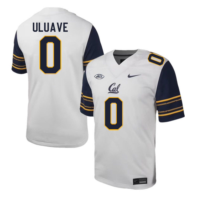 California Golden Bears #0 Cade Uluave ACC Conference College Football Jerseys Stitched-White